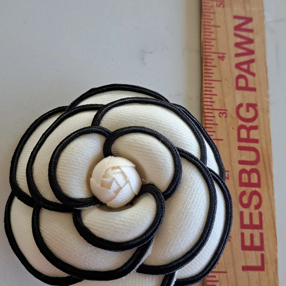 Chanel Style Camelia Hair Clip & Brooch - Picture 4 of 6